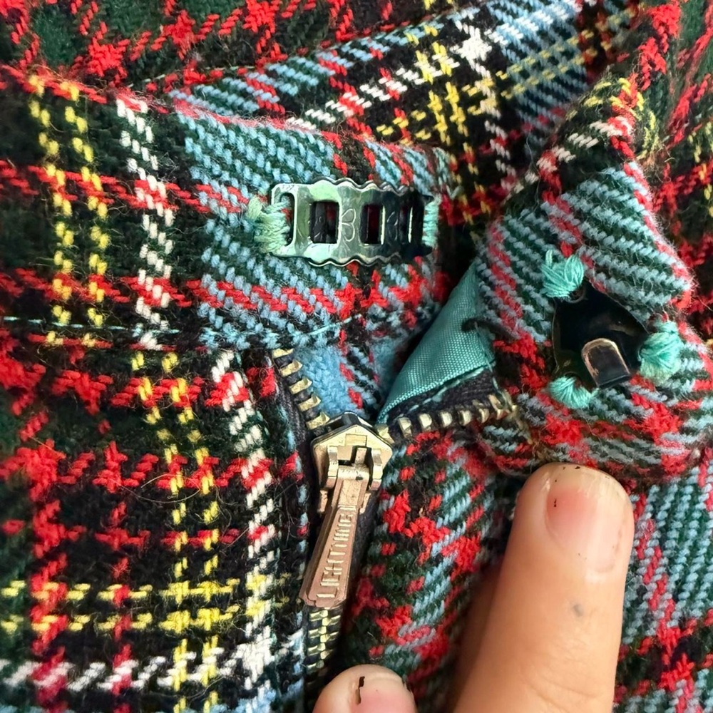 Vintage 50s/60s blue and red plaid handmade trousers - Picture 4 of 8